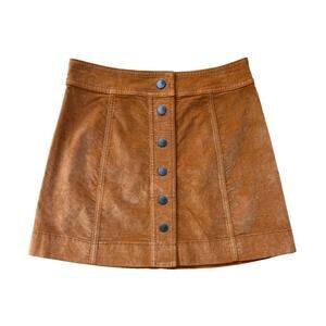 Madewell Button Velvet Skirt in Orange Womens Size 0